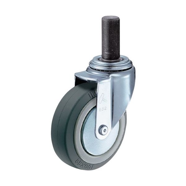 ハンマーキャスター ハンマー 差込み旋回式ウレタン車輪(ナイロンホイール・ボールベアリング)125mm 420MK-KUB125 1個（直送品）