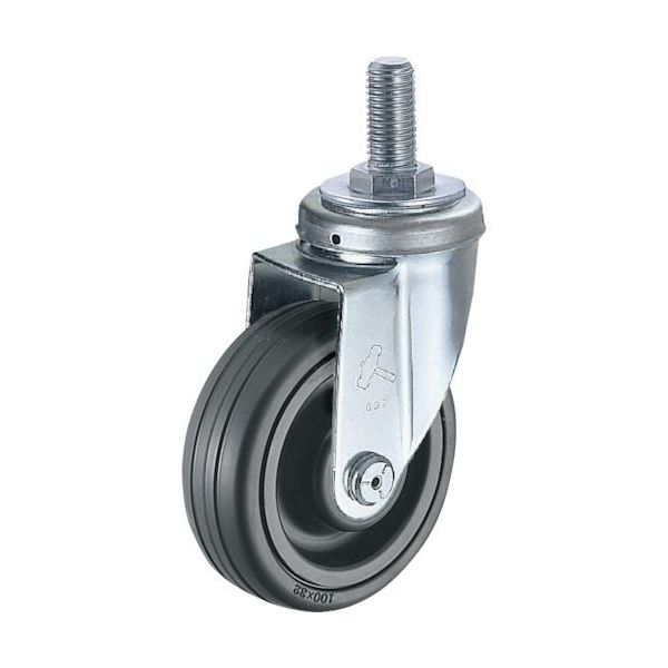 ハンマーキャスター ハンマー ねじ込み旋回式ゴム車輪(ナイロンホイール・ボールベアリング)150mm 420SA-CHR150 1個（直送品）