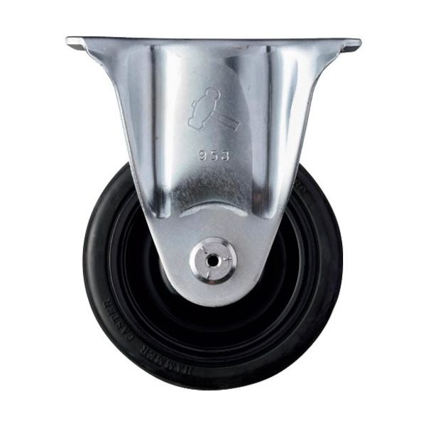 ハンマーキャスター ハンマー 固定式ゴム車輪(ナイロンホイール・ボールベアリング)100mm 420SR-CHR100 1個（直送品）