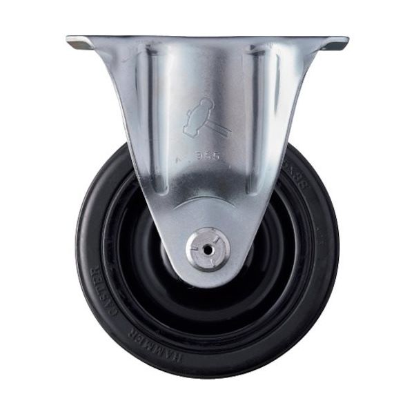 ハンマーキャスター ハンマー 固定式ゴム車輪(ナイロンホイール・ボールベアリング)125mm 420SR-CHR125 1個（直送品）