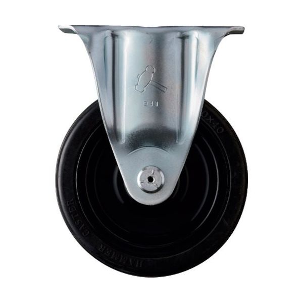 ハンマーキャスター ハンマー 固定式ゴム車輪(ナイロンホイール・ボールベアリング)150mm 420SR-CHR150 1個（直送品）