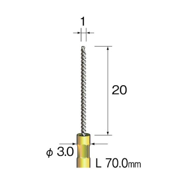 ミニター ミニモ スパイラルホールブラシ ナイロン φ1 FD2101 1本 853-0406（直送品）