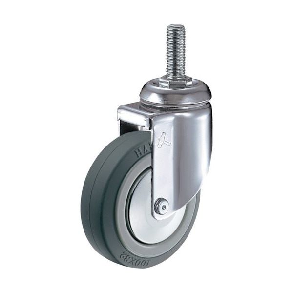 ハンマーキャスター ハンマー ねじ込み旋回式ウレタン車輪(ナイロンホイール・ボールベアリング)150mm 920MA-KUB150 1個（直送品）