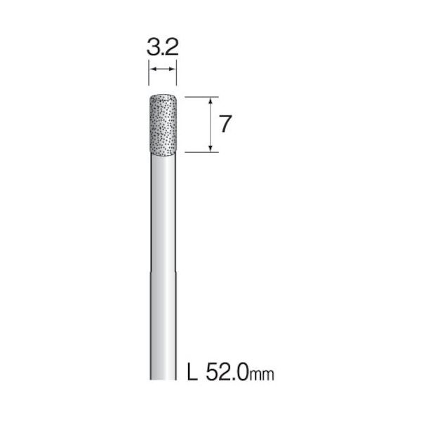 ミニター ミニモ 電着ダイヤモンドバー#200 φ3.2 AD2320 1本 852-7630（直送品）