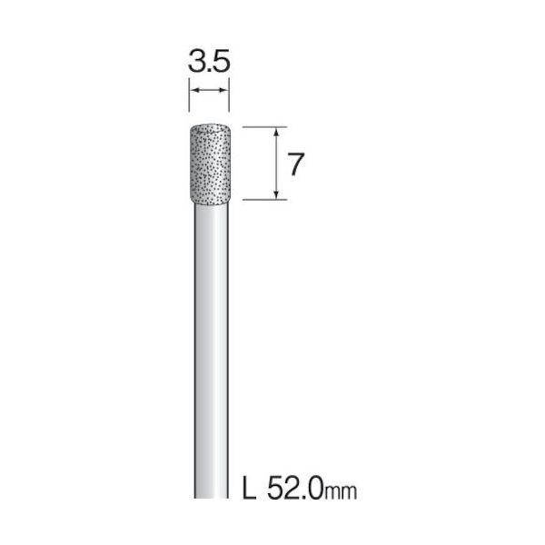 ミニター ミニモ 電着ダイヤモンドバー#200 φ3.5 AD2321 1本 852-7631（直送品）