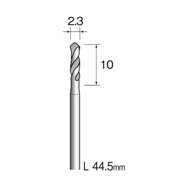 ミニター ミニモ スチールドリル φ2.3 (10本入) KA1019 1袋(10本) 837-3705（直送品）
