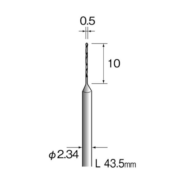 ミニター ミニモ ハイスピードスチールドリル φ0.6 (10本入) KA1111 1袋(10本) 837-3706（直送品）