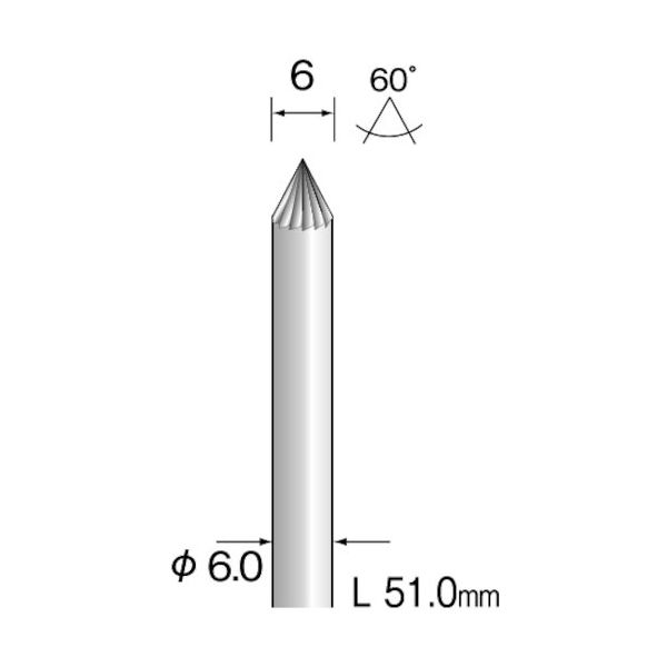 ミニター ミニモ 超硬カッター ストレートカット φ6 BC4221 1本 852-7390（直送品）