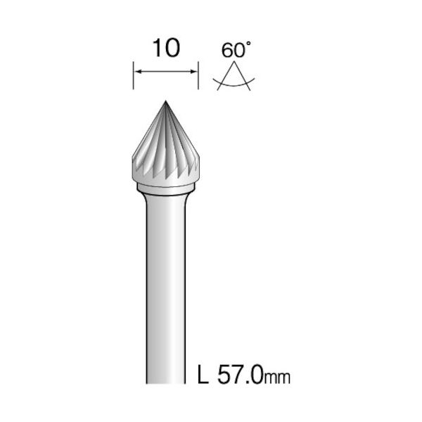 ミニター ミニモ 超硬カッター ストレートカット φ10 BC4222 1本 852-7391（直送品）