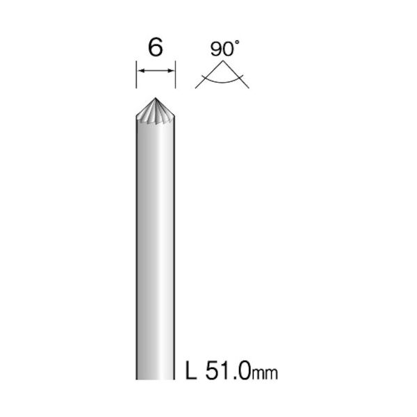 ミニター ミニモ 超硬カッター ストレートカット φ6 BC4223 1本 852-7392（直送品）