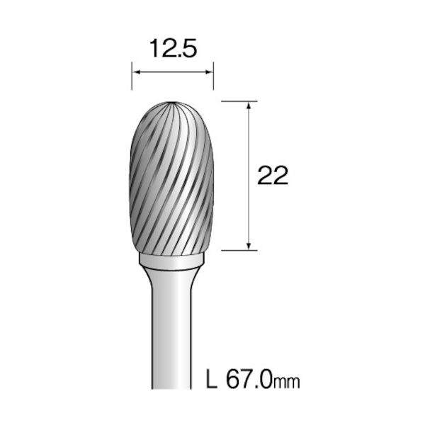 ミニター ミニモ 超硬カッター スパイラルカット φ12.5 BC4374 1本 852-7430（直送品）