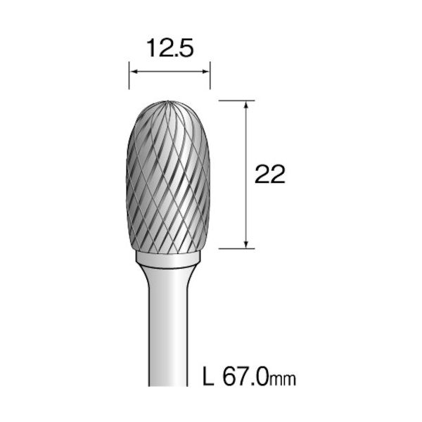 ミニター ミニモ 超硬カッター クロスカット φ12.5 BC4384 1本 852-7434（直送品）