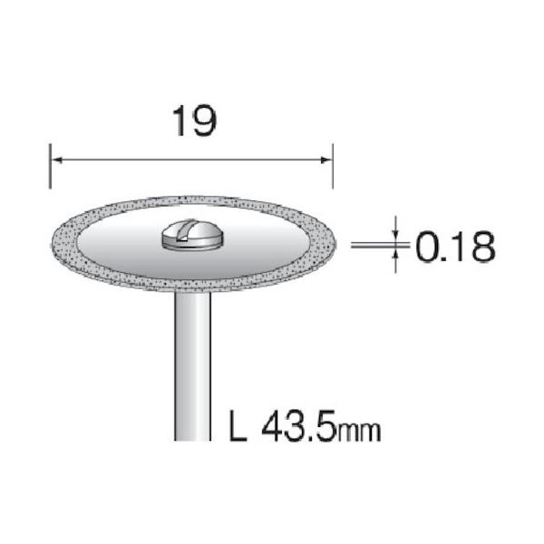 ミニター ミニモ 電着ダイヤモンドカッティングディスク φ19 #400 MC1216 1本 852-7883（直送品）