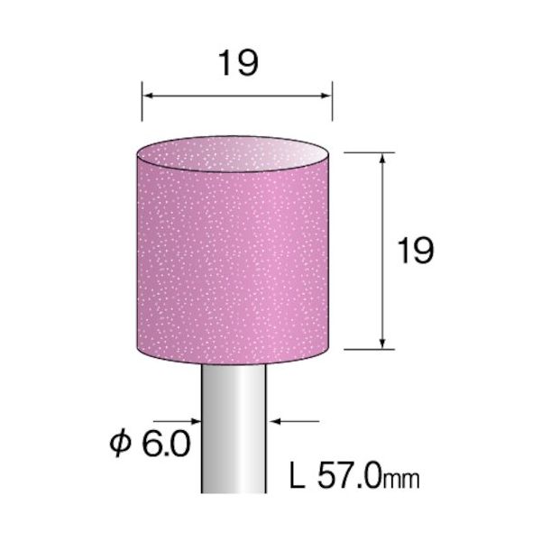 ミニター ミニモ PAピンク砥石#120 φ19 (10本入) CA6176 1袋(10本) 852-6345（直送品）