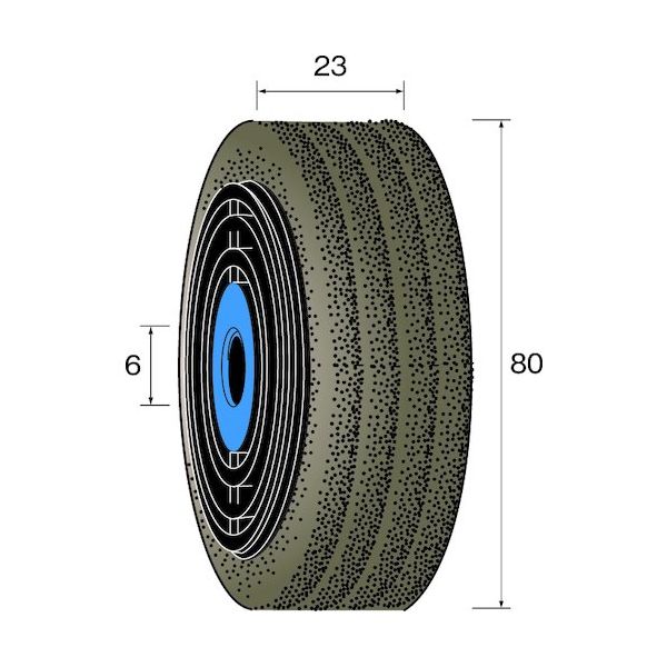 ミニター ミニモ リングバフホイール クッションサンダー #320 φ8 NA6752 1個 852-6177（直送品）