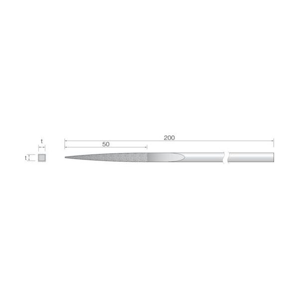 ミニター ミニモ ダイヤモンドヤスリ 角#170 RD5447 1本 852-8925（直送品）