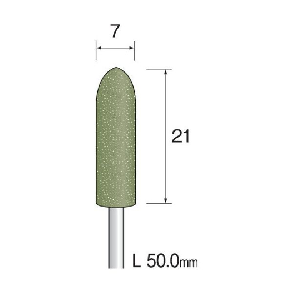 ミニター ミニモ 研磨用ゴム砥石 WA ミディアム#1000 φ7 (10本入) DB1225 1袋(10本) 852-6849（直送品）