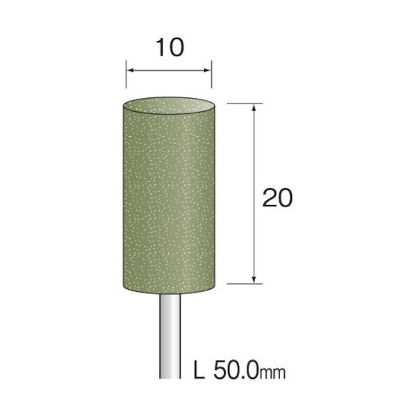 ミニター ミニモ 研磨用ゴム砥石 WA ミディアム#220 φ10 (10本入) DB1252 1袋(10本) 852-6853（直送品）