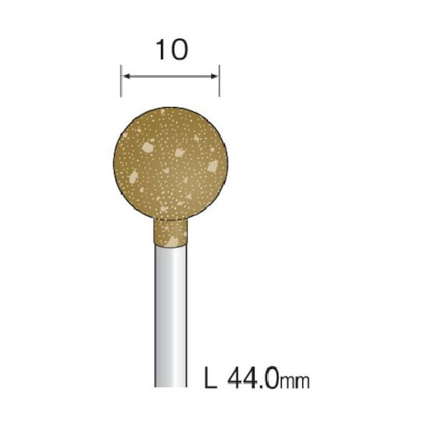 ミニター ミニモ 研削用ゴム砥石 WA ミディアム#320 φ10 (10本入) DB2135 1袋(10本) 852-6892（直送品）