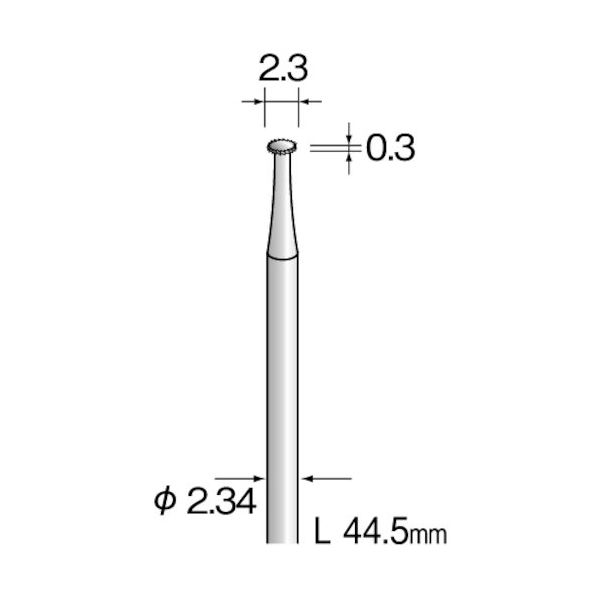 ミニター ミニモ スチールカッター ストレートカット φ2.3 (10本入) BS1071 1袋(10本) 852-7491（直送品）