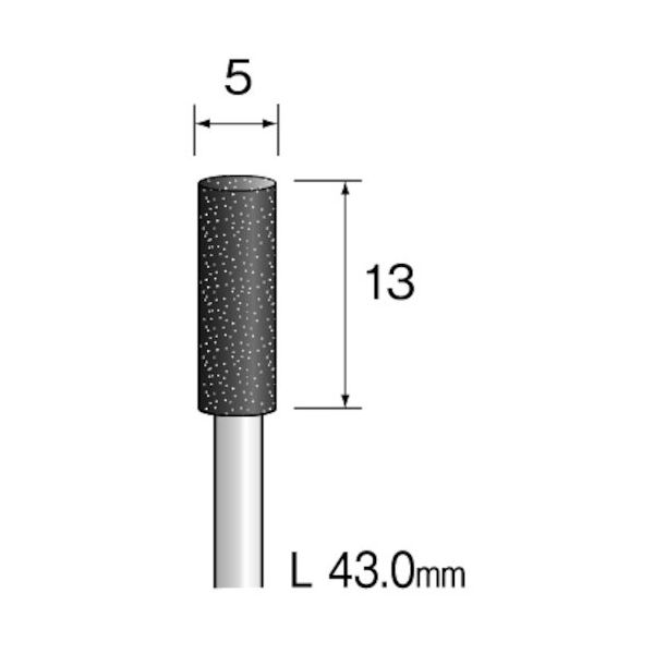 ミニター ミニモ ブラック砥石 A#60 φ5 (10本入) CA3103 1袋(10本) 852-6286（直送品）