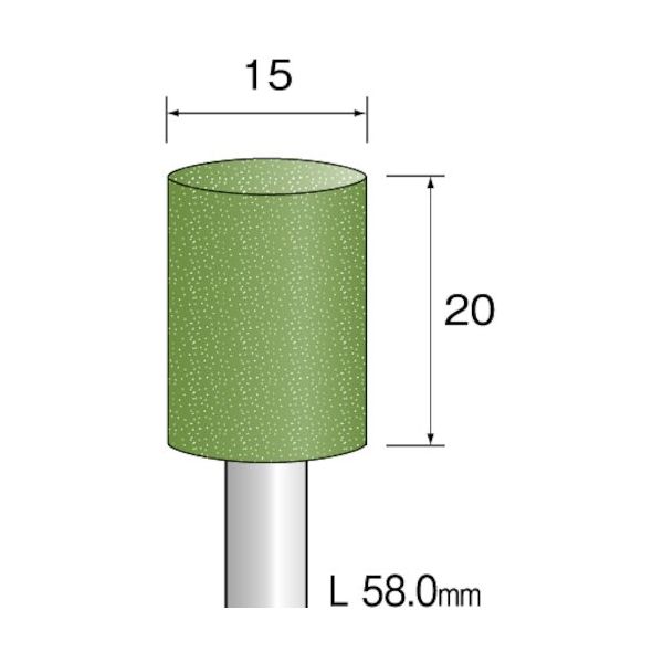 ミニター ミニモ 研磨用ゴム砥石 WA ミディアム#120 φ15 (5本入) DB4111 1袋(5本) 852-6953（直送品）