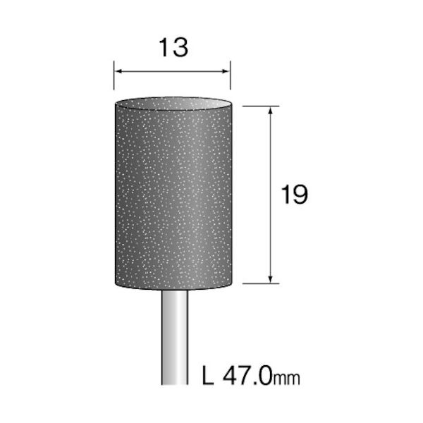ミニター ミニモ グレー砥石 A/WA#60 φ13 (10本入) CA3148 1袋(10本) 852-6296（直送品）