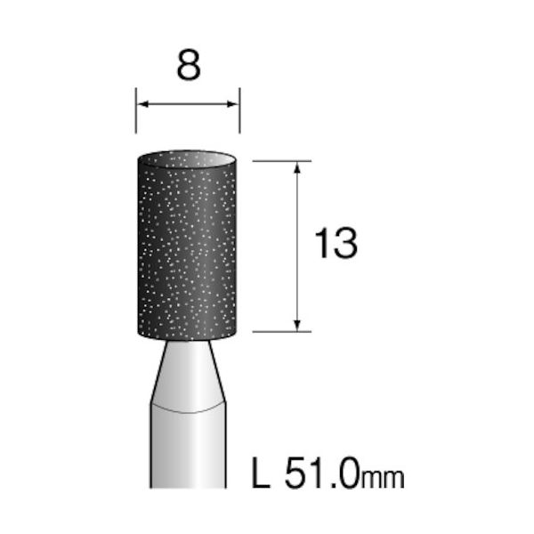 ミニター ミニモ ブラック砥石 A#60 φ8 (10本入) CA6102 1袋(10本) 852-6328（直送品）