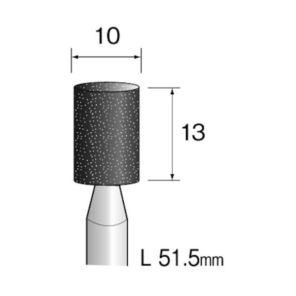 ミニター ミニモ ブラック砥石 A#60 φ10 (10本入) CA6103 1袋(10本) 852-6329（直送品）