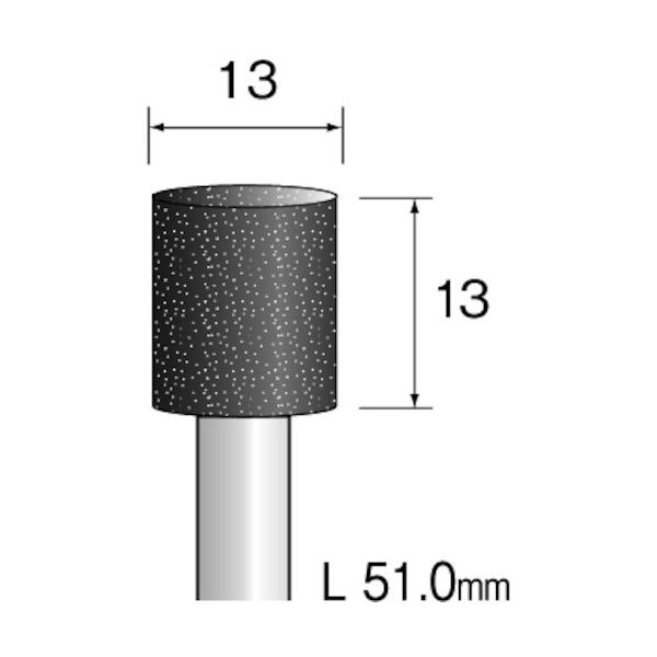ミニター ミニモ ブラック砥石 A#60 φ13 (10本入) CA6104 1袋(10本) 852-6330（直送品）