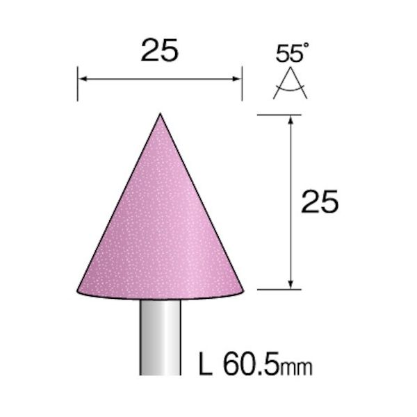 ミニター ミニモ PAピンク砥石#120 φ25 (10本入) CA6305 1袋(10本) 852-6351（直送品）