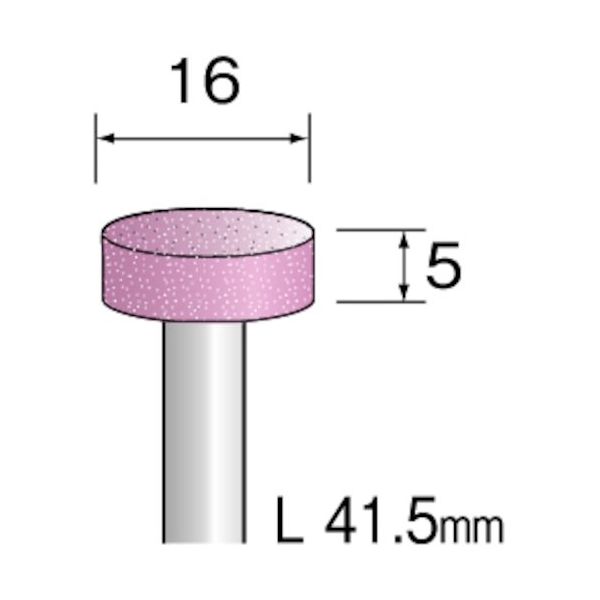 ミニター ミニモ PAピンク砥石#120 φ16 (10本入) CA6312 1袋(10本) 852-6357（直送品）