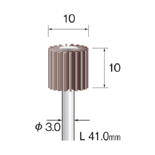 ミニター ミニモ ラジアルサンダー#80 φ10 (3本入) EA1102 1袋(3本) 852-9928（直送品）