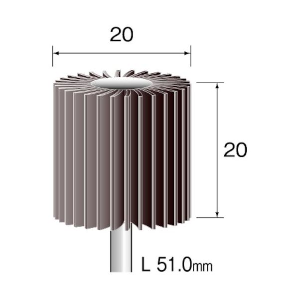 ミニター ミニモ ラジアルサンダー#120 φ20 (3本入) EA1223 1袋(3本) 852-9971（直送品）