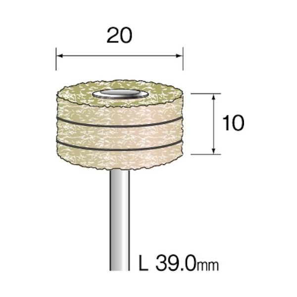 ミニター ミニモ デライトサンダー 積層#240 φ20 (3本入) EA6022 1袋(3本) 853-0122（直送品）