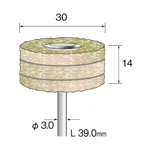 ミニター ミニモ デライトサンダー 積層#120 φ30 (3本入) EA6041 1袋(3本) 853-0131（直送品）