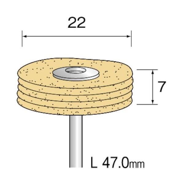 ミニター ミニモ 積層バフ セーム皮 φ22 (10個入) GA4432 1袋(10個) 853-0481（直送品）