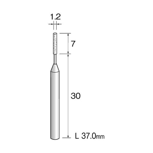 ミニター ミニモ 精密砥石 WA砥粒#320 φ1.2 (5本入) JA3102 1袋(5本) 852-7074（直送品）