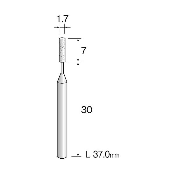 ミニター ミニモ 精密砥石 WA砥粒#320 φ1.7 (5本入) JA3104 1袋(5本) 852-7076（直送品）