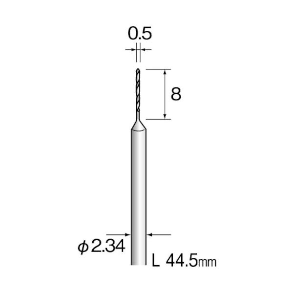 ミニター ミニモ スチールドリル φ0.5 (10本入) KA1001 1袋(10本) 837-3687（直送品）