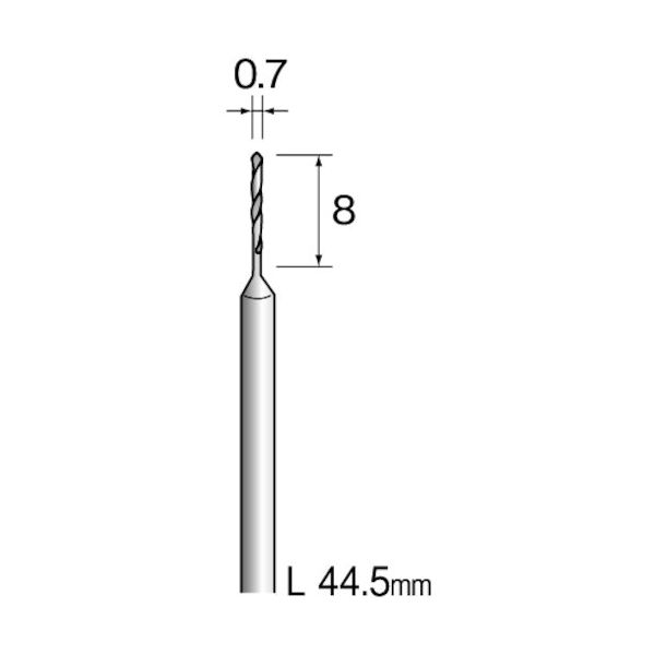 ミニター ミニモ スチールドリル φ0.7 (10本入) KA1003 1袋(10本) 837-3689（直送品）