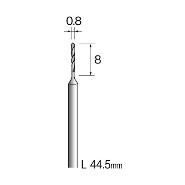 ミニター ミニモ スチールドリル φ0.8 (10本入) KA1004 1袋(10本) 837-3690（直送品）