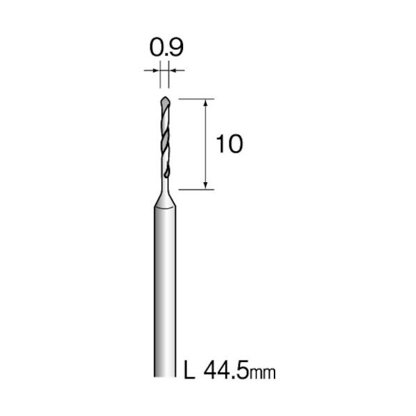 ミニター ミニモ スチールドリル φ0.9 (10本入) KA1005 1袋(10本) 837-3691（直送品）