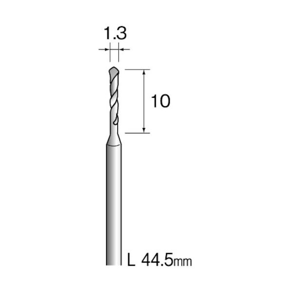 ミニター ミニモ スチールドリル φ1.3 (10本入) KA1009 1袋(10本) 837-3695（直送品）