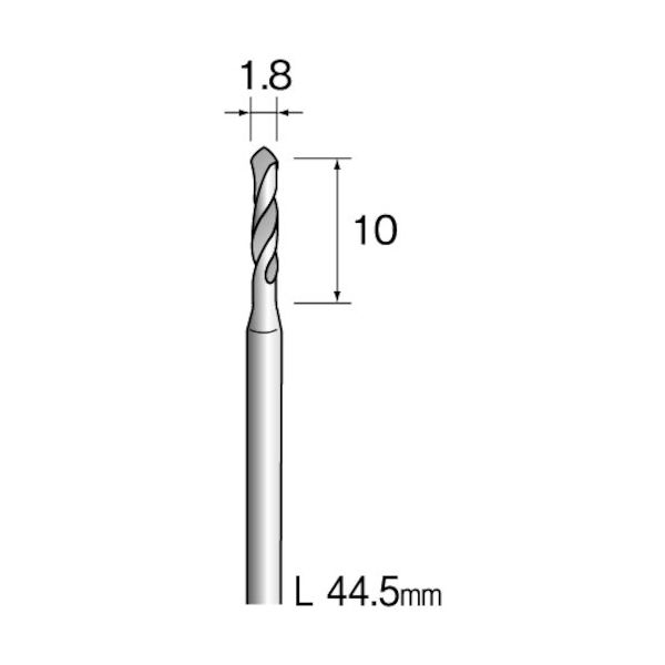 ミニター ミニモ スチールドリル φ1.8 (10本入) KA1014 1袋(10本) 837-3700（直送品）