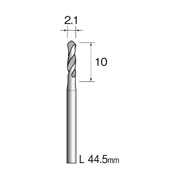 ミニター ミニモ スチールドリル φ2.1 (10本入) KA1017 1袋(10本) 837-3703（直送品）