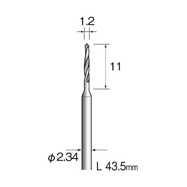 ミニター ミニモ ハイスピードスチールドリル φ1.2 (10本入) KA1118 1袋(10本) 837-3713（直送品）