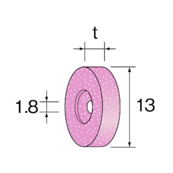 ミニター ミニモ PA砥石ホイール #120 (10個入) 外径13mm 幅4.8mm NA1503 1パック(10個) 852-7095（直送品）