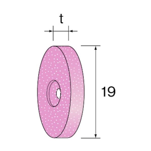 ミニター ミニモ PA砥石ホイール #120 (10個入) 外径19mm 幅3.0mm NA1522 1パック(10個) 852-7099（直送品）