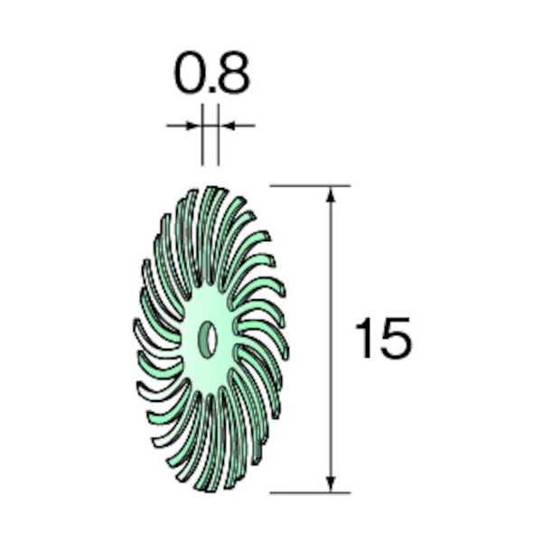 ミニター ミニモ ラバーブラシ #8000 φ15 (20個入) NA3506 1パック(20個) 852-7125（直送品）